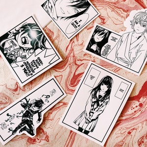 Money God Anime Vinyl Sticker Pack x5. Manga & Anime inspired. Use for journaling//planner//decorative//scrapbook image 2