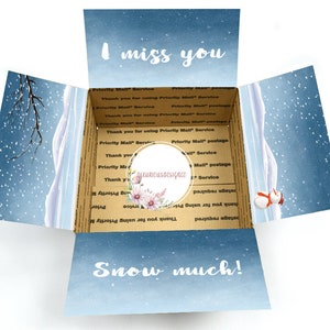 Care Package Sticker Kit I Miss You Snow Much | Etsy