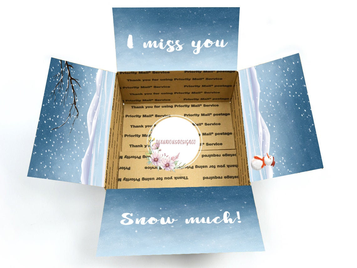 Care Package Sticker Kit I Miss You Snow Much | Etsy