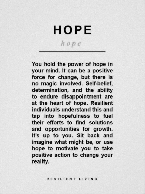 HOPE poster 17x24inches Etsy