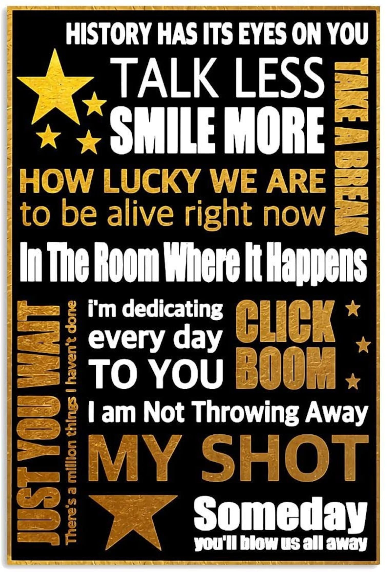 History Has ItS Eyes On You Vertical Poster Etsy