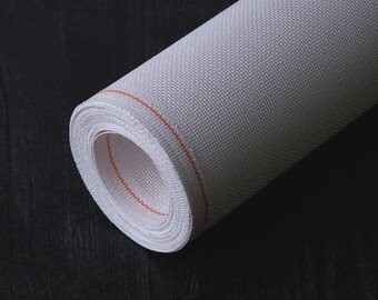 13 Mesh Blank Needlepoint Canvas Orange Line, Zweigart Mono Deluxe canvas BY THE FOOT, 40" wide