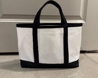 Torba typu tote z haftem krzyżykowym, samokończąca, płócienna, 13 oczek, pomarańczowa linia, Zweigart Mono Deluxe