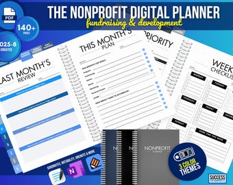 Non-Profit Digitaler Planer | Fundraiser, Grant Tracker (PDF Download)