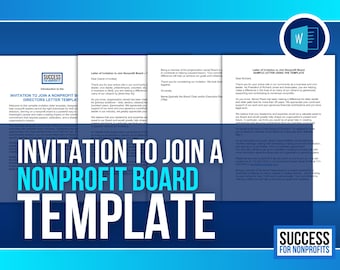 Sjabloon uitnodigingsbrief non-profitorganisatie (Microsoft Word)