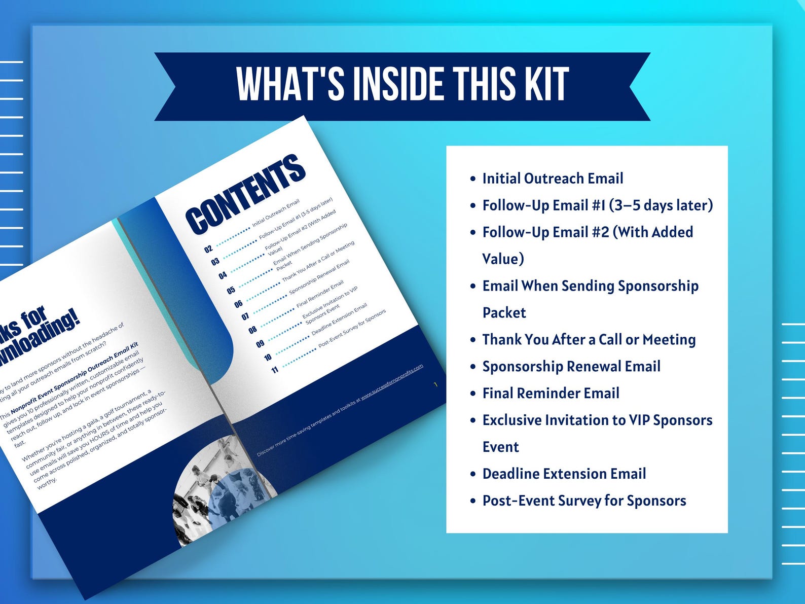 Event Sponsor Email Example Nonprofit Event Sponsorship Email Kit: Canva & Word Templates (digital ...