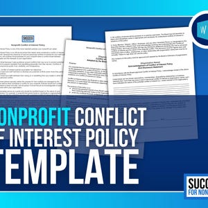 Nonprofit Conflict of Interest Policy Template | Editable MS Word Document