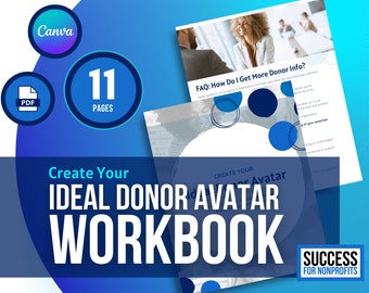 Avatarwerkboek non-profitdonor: e-boek inzamelingsacties (pdf, canva)