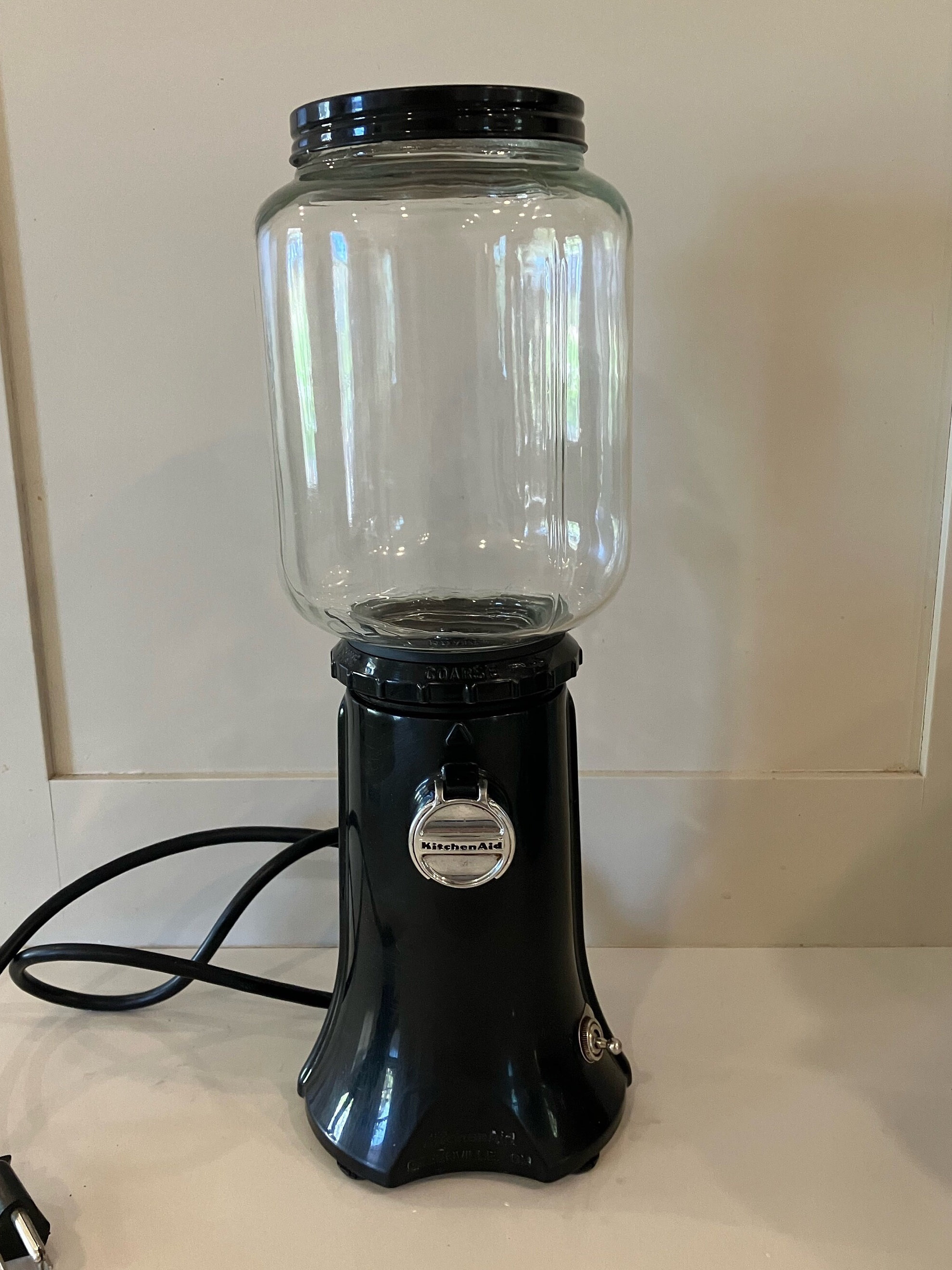 Kitchenaid Burr Coffee Grinder, Electric Silver Works Well. Model