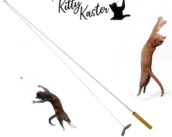 The Kitty Kaster 39" Premium Cat Toy Wand Play Exerciser cat teaser!