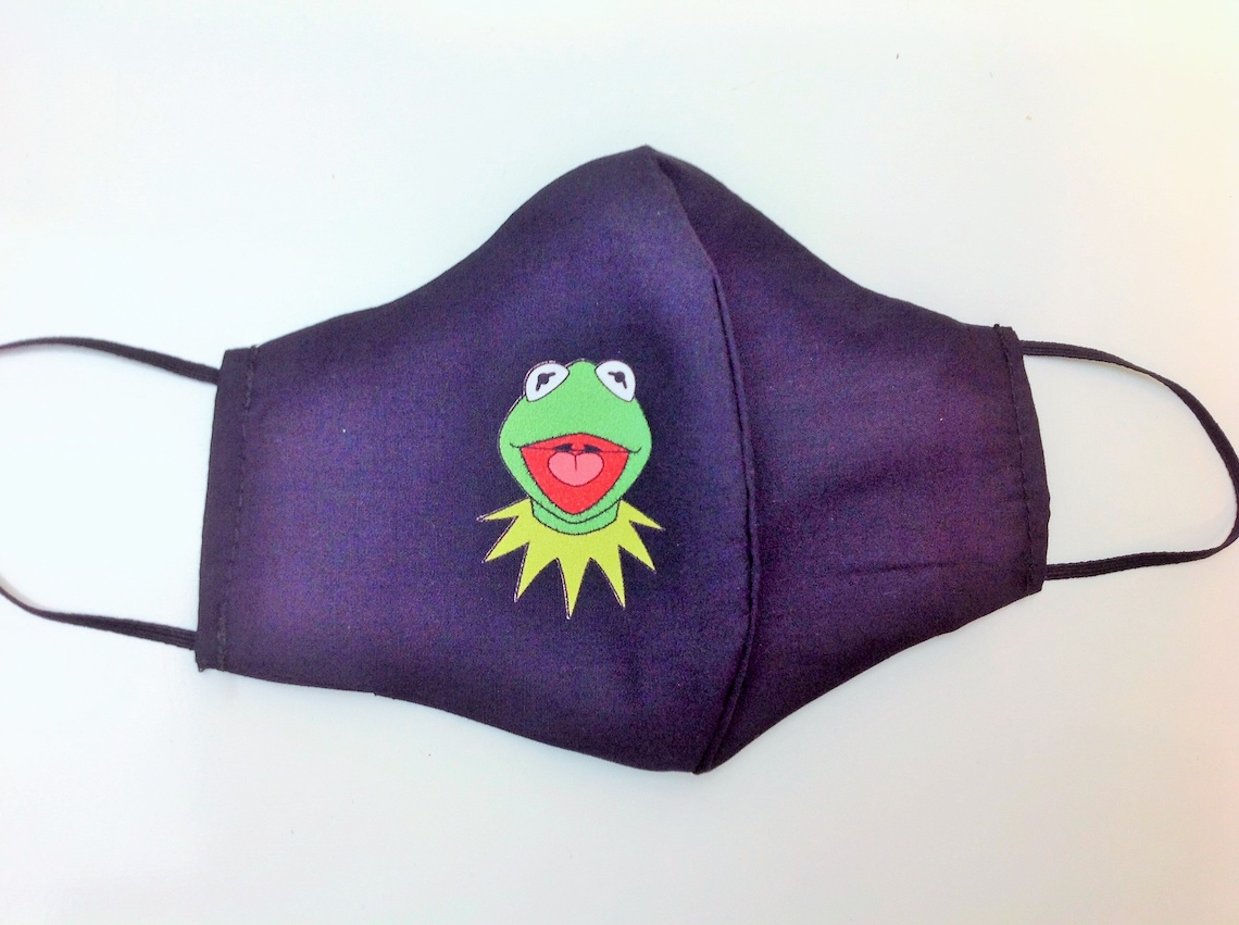 Fast Shipping Kermit The Frog Face Mask with Filter Pocket | Etsy