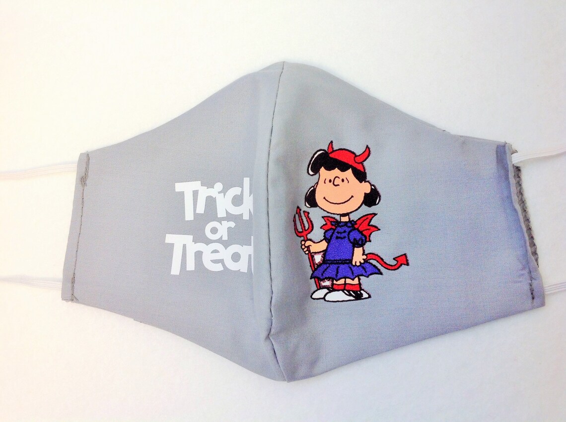 Fast Shipping Halloween Lucy Van Pelt Peanuts Face Mask with Etsy