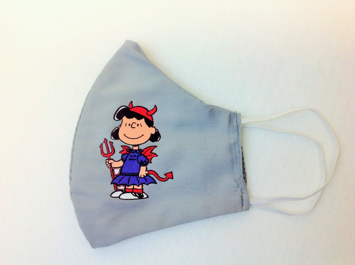 Fast Shipping Halloween Lucy Van Pelt Peanuts Face Mask with Etsy