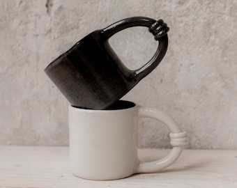 Maxi mug grande tasse artisanale design fait main minimaliste tasse à café tasse à thé