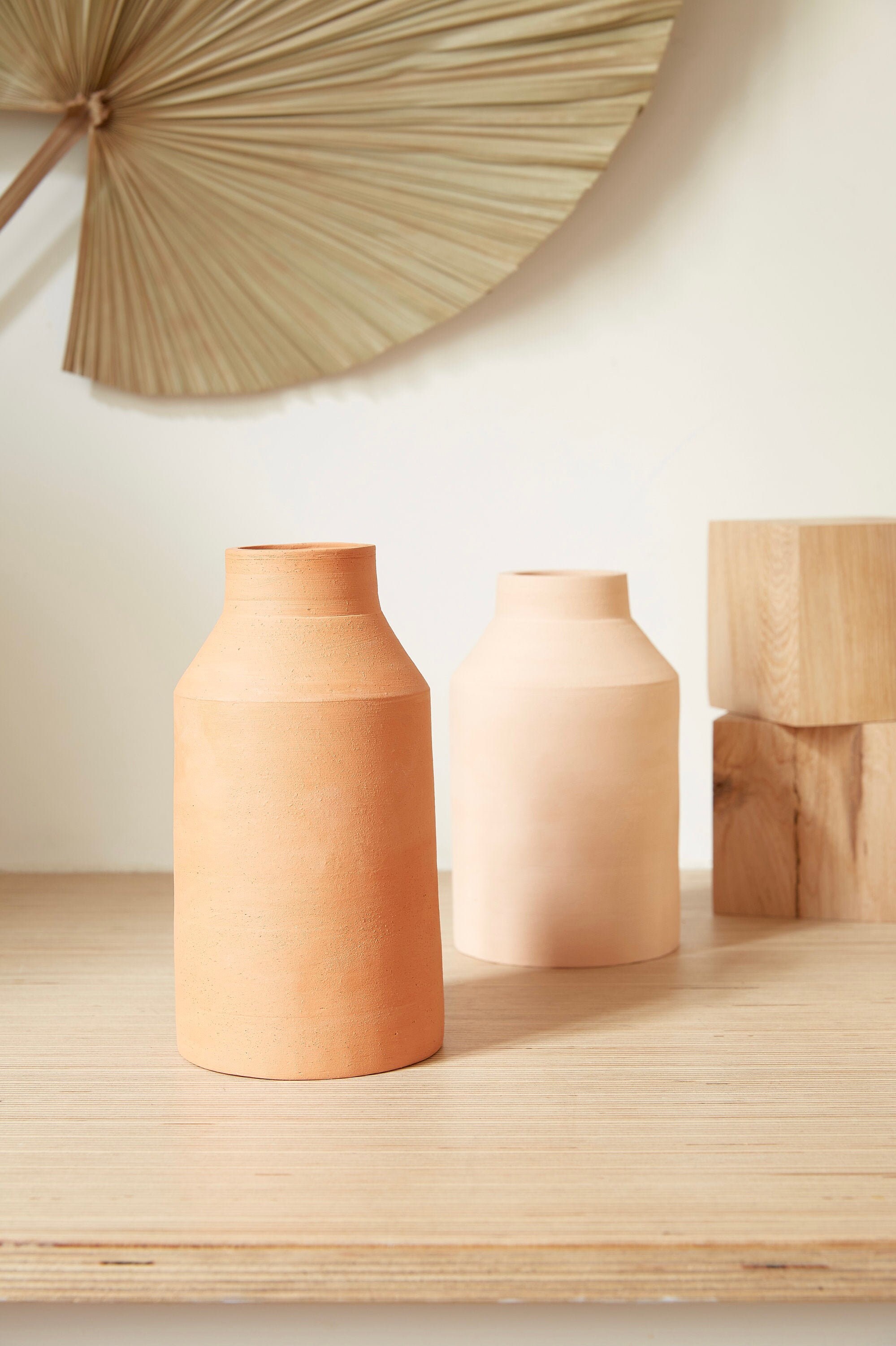 Vase en Céramique Pour Fleurs Séchées Terre Rouge, Vase de Fleur, Décoration Wabisabi, Artisanale, V