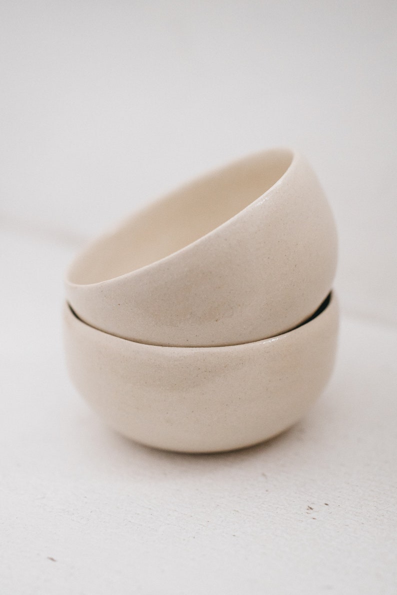 Small ramekin bowl in natural ceramic stoneware, bowl of cider, small container, stone tableware, handmade bowl, artisanal tableware image 2