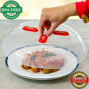 Magnetic Microwave Cover Lid Collapsible Anti Splatter Guard Food