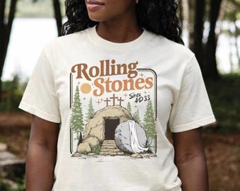Camiseta unisex natural Rolling Stones Away: Edición Pascua