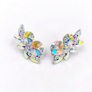 Performance Ballroom Rhinestone Earrings - AB Crystals Style #E2500