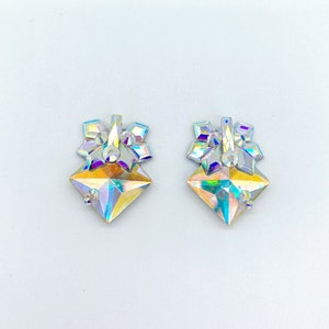 Performance Ballroom Rhinestone Earrings - AB Crystals Style #E3100
