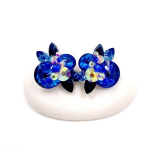 Performance Ballroom Rhinestone Earrings - Shades of Blue Crystals- Style #CE100