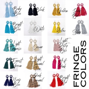 Fringe Circle Earrings- Multiple Colors