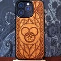 Wheel of Time Symbol Wood Phone Case – Deep Laser Engraved Fantasy Case for iPhone & Galaxy product logo