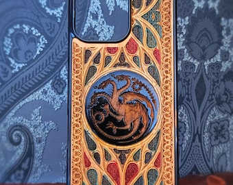 Dragon Wooden Phone Case for iPhone 17 16 & Galaxy S26 S25