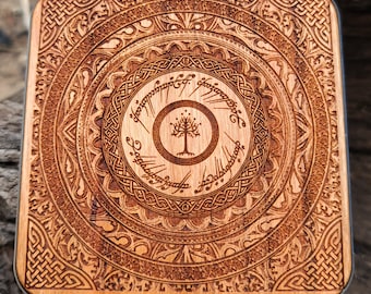 Wood Wireless Charger: Fast iPhone Charger Pad, Tech Accessory, Laser Engraved