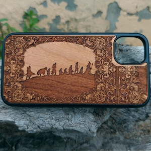 Wood Phone 11 12 13 14 15 16 Pro Max Case - Galaxy S25 S24 S23 S22 S20 S21 Note 20 - Laser Engraved Wooden Phone Cases