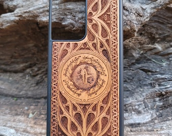 iPhone 17 16 & Galaxy S26 S25 Wood Phone Case – Custom Laser Engraved Cover