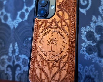 Custodia in legno per iPhone 17 16 e Galaxy S26 S25