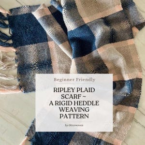 Rigid Heddle Loom Pattern PDF Download, Rigid Heddle Pattern, Woven Scarf, Weaving Pattern, Weaving Draft
