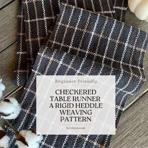 Rigid Heddle Loom Pattern PDF Download, Rigid Heddle Pattern, Woven Table Runner Weaving Pattern, Weaving Draft