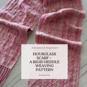 Rigid Heddle Loom Pattern PDF Download, Rigid Heddle Pattern, Woven Scarf, Weaving Pattern, Weaving Draft, Lace Weaving Pattern