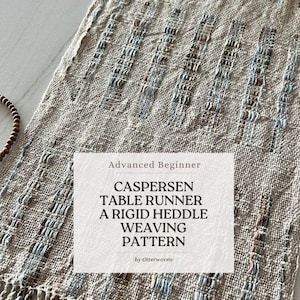 Rigid Heddle Loom Pattern PDF Download, Rigid Heddle Pattern, Woven Table Runner, Weaving Pattern, Weaving Draft