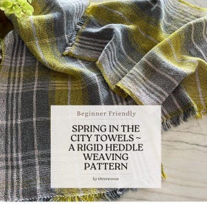 Rigid Heddle Loom Pattern PDF Download, Rigid Heddle Pattern, Woven Towels, Weaving Pattern, Weaving Draft