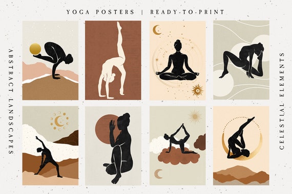 12 Yoga Zodiac Sign. Vector illustration.