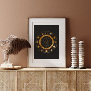 Zodiac Svg Moon Phases Constellation Wheel Astrology Signs - Etsy