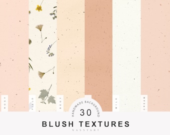Blush digitaal papier gedroogde bloem uitnodiging scrapbook papier DIY roze beige perzik aardse kleuren bruiloft textuur