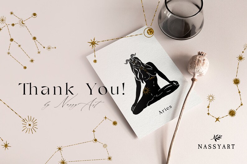 Zodiac Signs Clipart Celestial Gold Constellations Woman Hands Logo Horoscope Astrology Spiritual Symbol PNG black magic Girls image 10