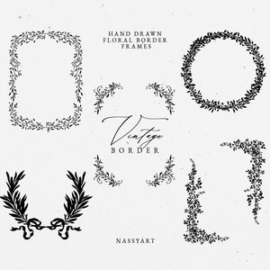 Blumenrahmen Viktorianische Rahmen SVG, Botanischer Rahmen, Hochzeitseinladung, Blumenrahmen, Laubrahmen, Hochzeit Blumen Clipart PNG
