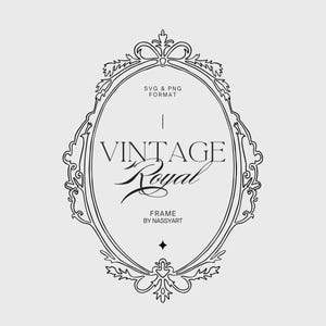 Baroque Oval Frame SVG, Vintage Chinoiserie Frame Clipart PNG, Vintage Borders, Wedding Frame, Victorian Frame, Antique Oval Frame SVG
