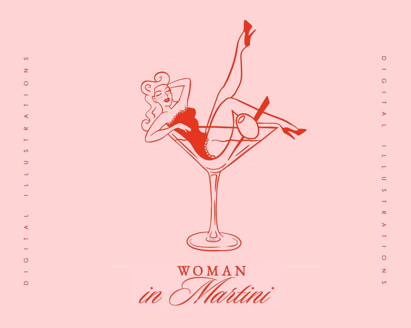 Cocktail pin up girl - Etsy 日本