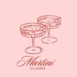 Szklanki do martini SVG Clipart, Fantazyjny drink alkoholowy Clip Art, Weselne na zdrowie PNG, Obchody rocznicy SVG