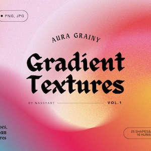 Texturas granuladas degradadas - Arte de salud mental del aura humana - Fondos de Ombre granulados - Degradados digitales