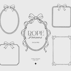 Handritade vintage repramar SVG-paket - Handritade utsmyckade ramar - Doodle ramar bröllopsinbjudningsram - Cricut Line Art-ram