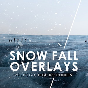 Realistic Snow Photo Overlays - Photoshop Overlay - Snow Effect for Photos - Winter Snowy Effect