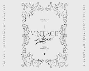 Vintage Floral Borders PNG, Wedding Invite Border SVG, Baroque Antique Frame Clip Art, Flowers Border Frame, Victorian Frame, Chinoiserie