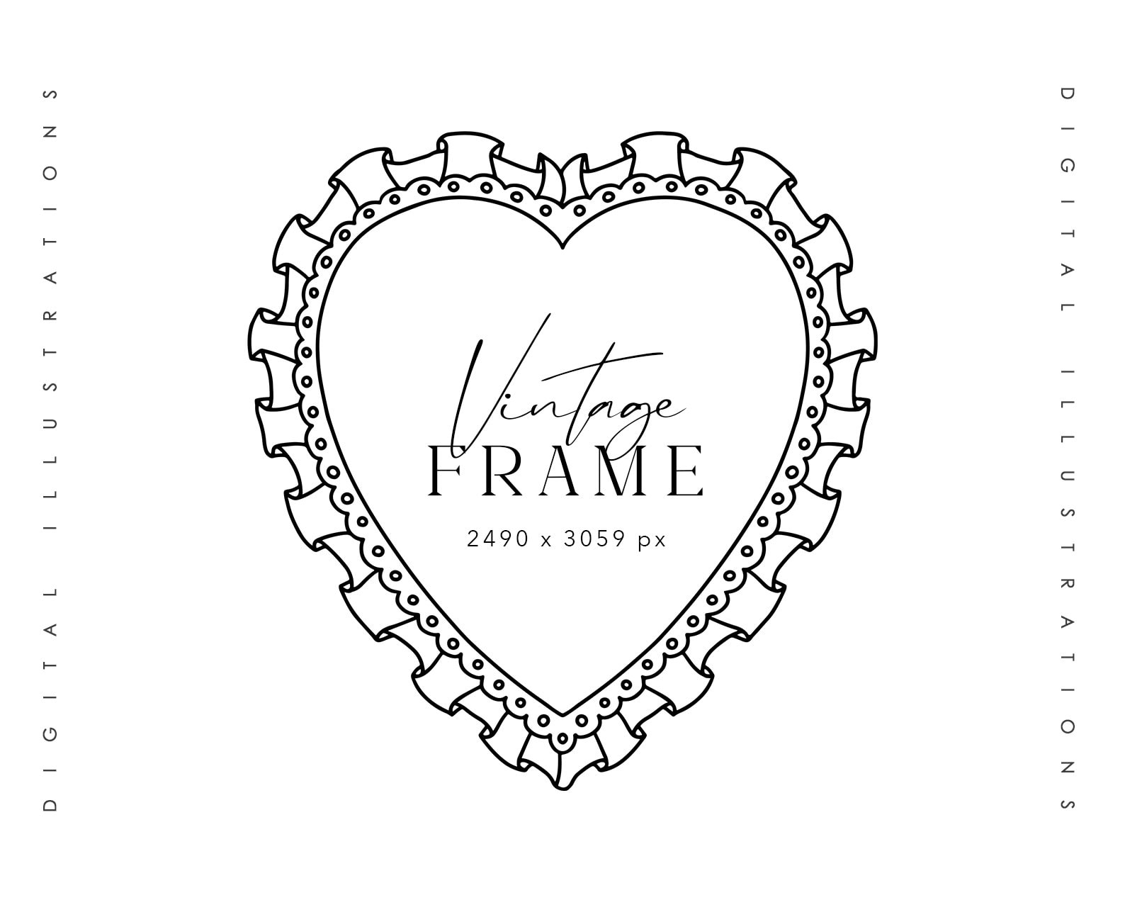 Heart Frame SVG - Cute Wreath SVG Cricut - Valentine's Day Heart Frame ...
